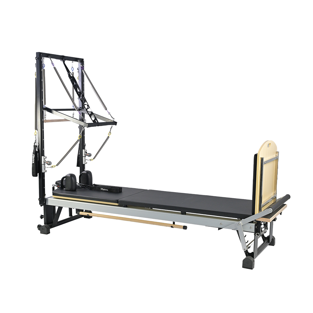 Pilates reformer huren — Aluminium Luxury met tower
